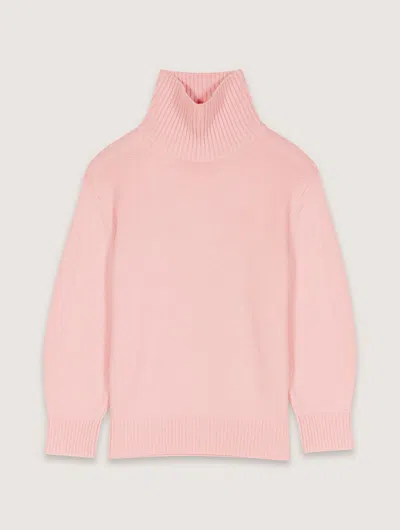 MAJE WOOL AND CASHMERE ROLL-NECK JUMPER