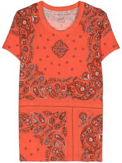 MAJESTIC BANDANA-PRINT JERSEY T-SHIRT