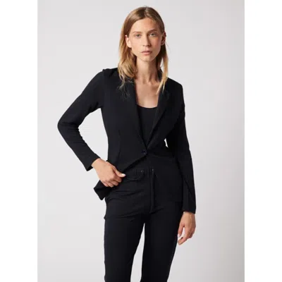 MAJESTIC MAJESTIC FILATURES SOFT TOUCH METALLIC ONE BUTTON BLAZER