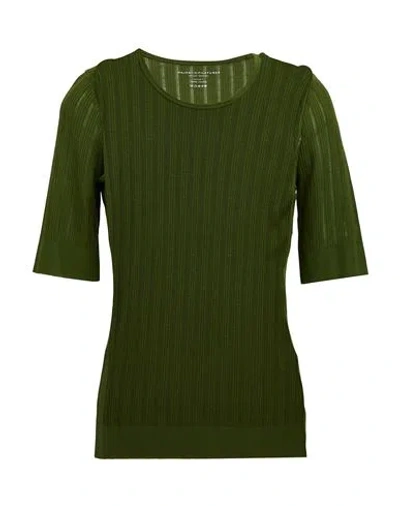 MAJESTIC MAJESTIC FILATURES WOMAN T-SHIRT MILITARY GREEN SIZE 1 LYOCELL