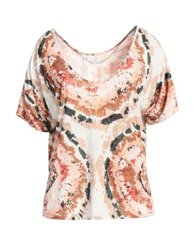 MAJESTIC MAJESTIC FILATURES WOMAN T-SHIRT PINK SIZE 1 VISCOSE, LINEN, ELASTANE