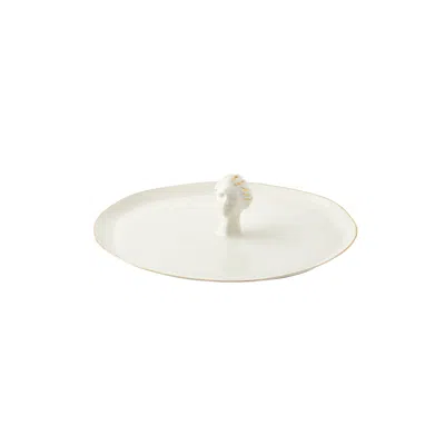 MAJI ATELIER NEUTRALS / GOLD SOPHIA PORCELAIN SERVING PLATE