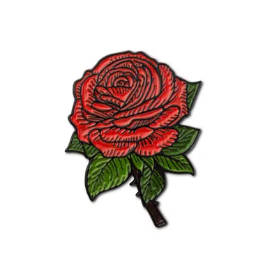 MAKE HEADS TURN WOMEN'S RED ENAMEL PIN ROSE