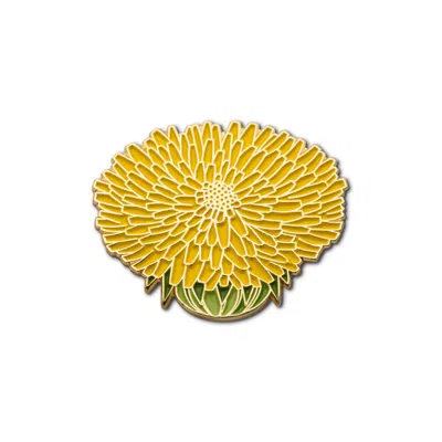 MAKE HEADS TURN WOMEN'S YELLOW ENAMEL PIN DANDELION