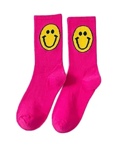 MALIBU SUGAR HAPPY FACE SOCKS - BIG KID