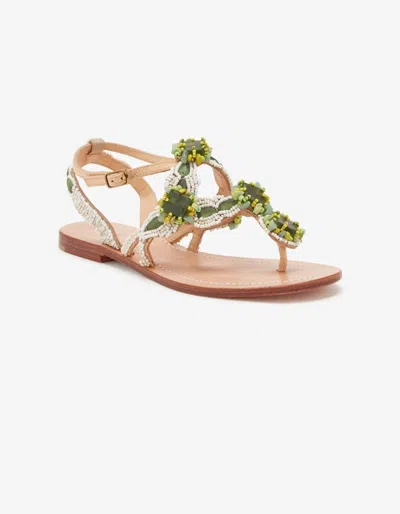 MALIPARMI CAPRI SANDAL IN GREEN/BEIGE