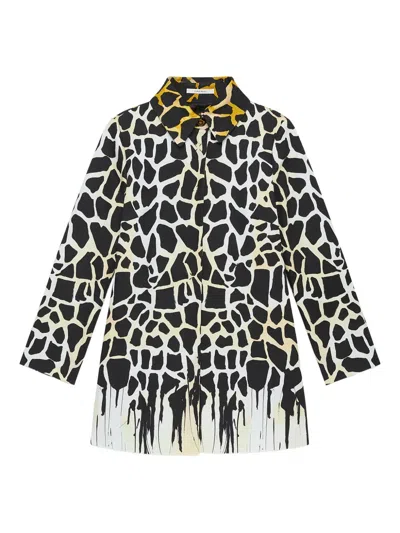 MALIPARMI GIRAFFE-PRINT DRIP-EFFECT COAT