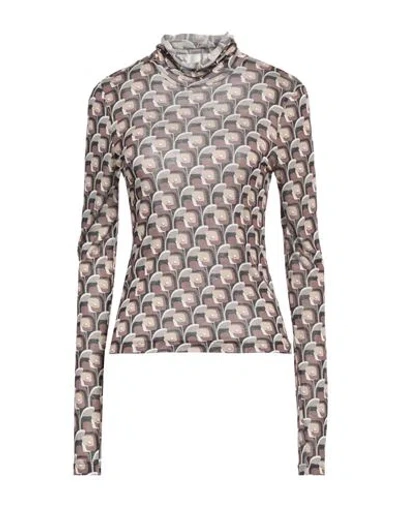 MALIPARMI MALÌPARMI WOMAN T-SHIRT MAUVE SIZE 10 MODAL, WOOL