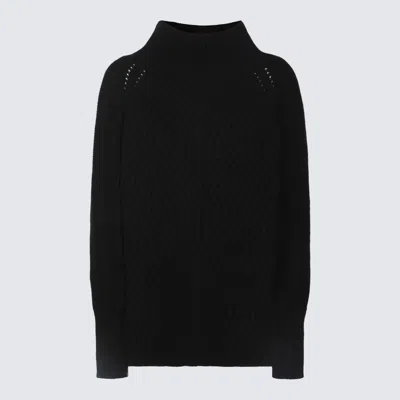 MALO MALO BLACK WOOL KNITWEAR