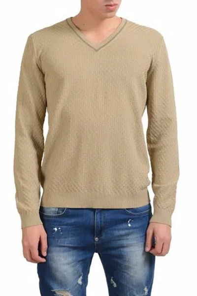 MALO MALO V-AUSSCHNITT HERREN BEIGE HELL PULLOVER GRÖSSE M XL 2XL