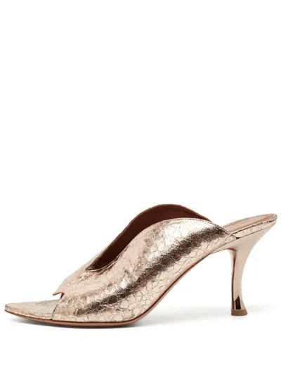 MALONE SOULIERS 90MM LEATHER HEELED MULES