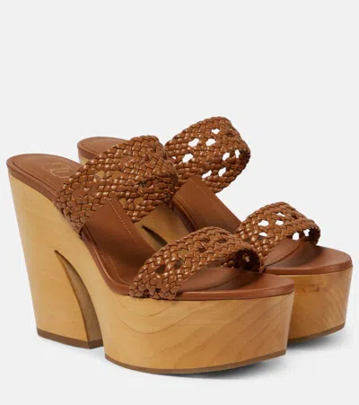 MALONE SOULIERS PAMELA LEATHER PLATFORM SANDALS