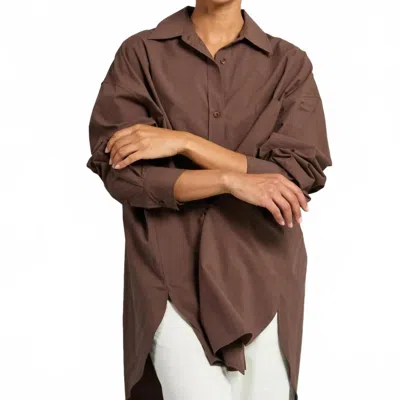 MAMENE DIANA WRAP SHIRT IN COCOA
