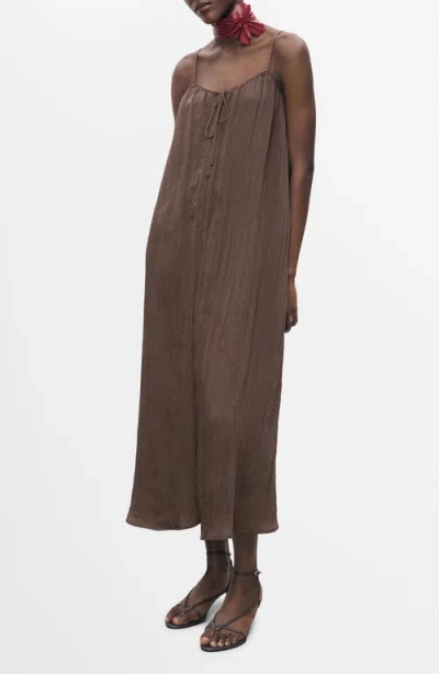 MANGO MANGO CRINKLE SLIPDRESS