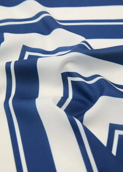 MANGO FOULARD À RAYURES ABSTRAITES BLEU MARINE - FEMME - TAILLE UNIQUE - MANGO