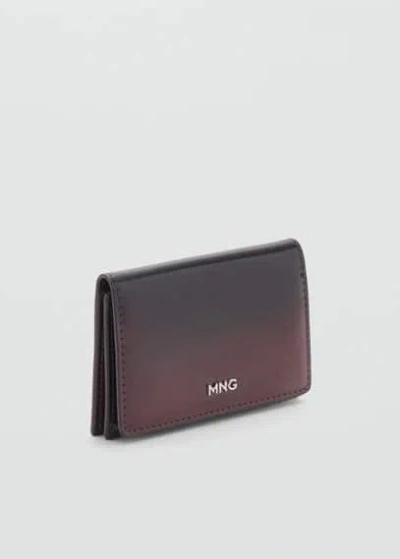 MANGO GRADIENT-EFFECT PURSE BURGUNDY