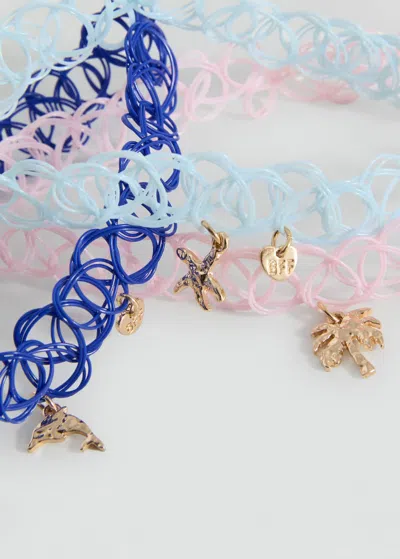 MANGO PACK OF 3 CHOKERS PINK