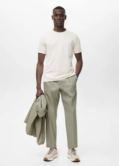 MANGO MAN COOLMAX SLIM FIT T-SHIRT WHITE