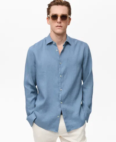 MANGO MEN'S REGULAR-FIT LINEN SHIRT