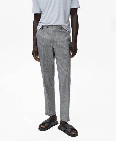 MANGO MEN'S SLIM FIT LINEN PANTS