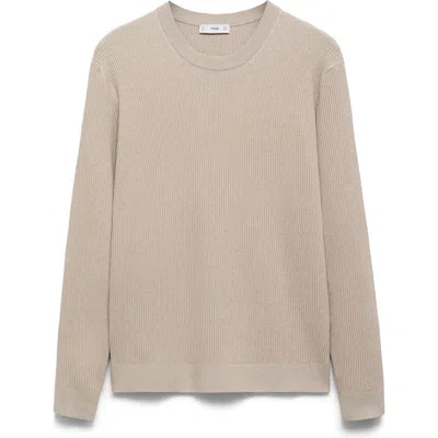 MANGO MANGO RIB CREWNECK SWEATER