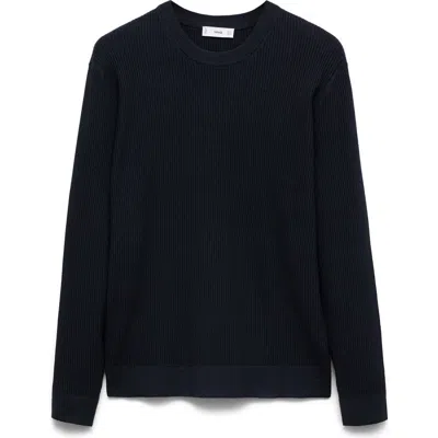 MANGO MANGO RIB CREWNECK SWEATER