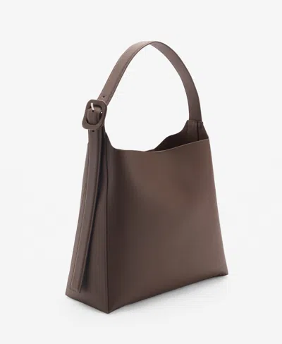 MANGO WOMEN'S BUCKLE DETAIL SHOPPER BAG