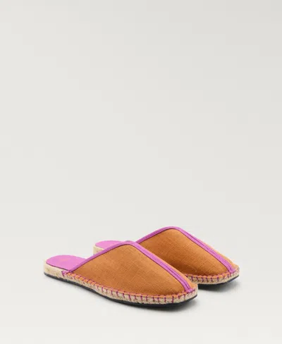 MANGO WOMEN'S CONTRAST STITCH ESPADRILLE SLIP-ONS