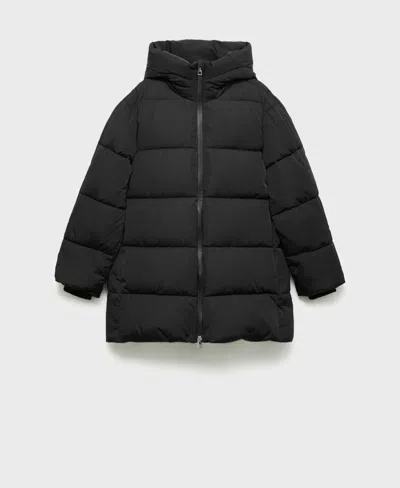 MANGO WOMEN'S HOOD QUILTED COAT