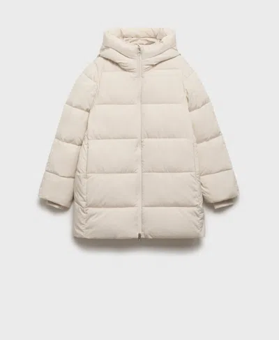 MANGO WOMEN'S HOOD QUILTED COAT