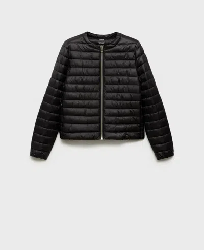 MANGO WOMEN'S POCKET QUILTED JACKET