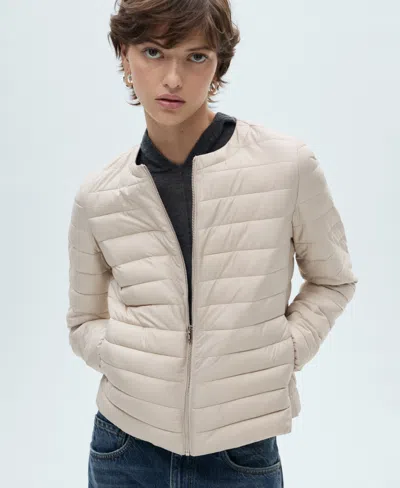 MANGO WOMEN'S POCKET QUILTED JACKET