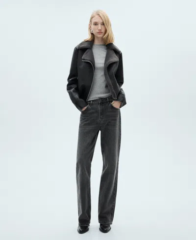 MANGO WOMEN'S SHEARLING-EFFECT LINING JACKET