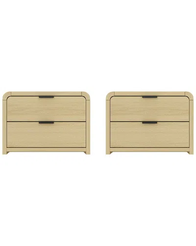 MANHATTAN COMFORT MANHATTAN COMFORT GRACE MODERN NIGHTSTAND WITH 2 DRAWERS