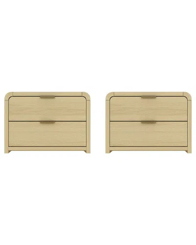 MANHATTAN COMFORT MANHATTAN COMFORT GRACE MODERN NIGHTSTAND WITH 2 DRAWERS