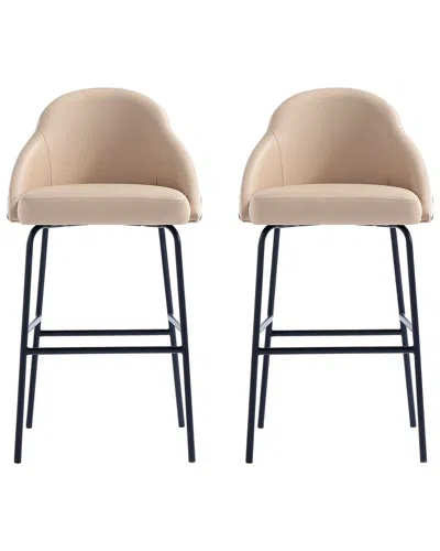 MANHATTAN COMFORT MANHATTAN COMFORT GRACIE MODERN LEATHERETTE BARSTOOL WITH STEEL LEGS