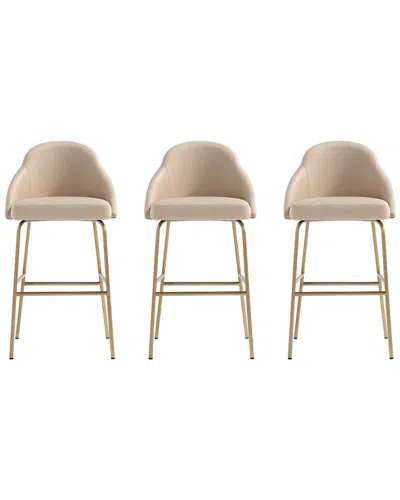 MANHATTAN COMFORT MANHATTAN COMFORT GRACIE MODERN LEATHERETTE BARSTOOL WITH STEEL LEGS