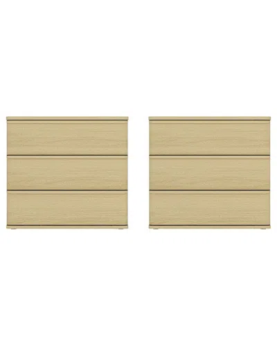 MANHATTAN COMFORT MANHATTAN COMFORT MOLLY MODERN NIGHTSTAND WITH 3 DRAWERS