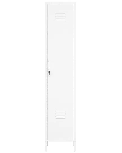 MANHATTAN COMFORT MANHATTAN COMFORT NAOMI MODERN SINGLE LOCKER STORAGE CABINET WITH 5 ADJUSTABLE  SHELVES