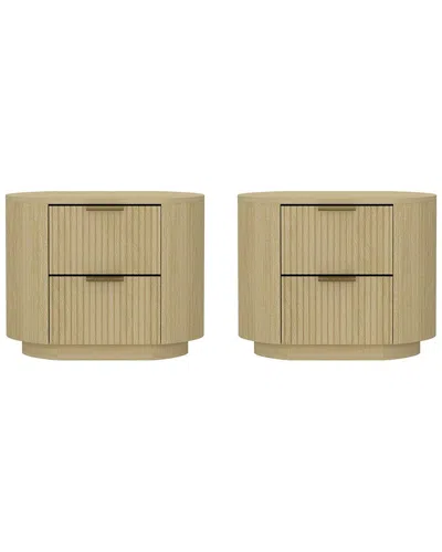 MANHATTAN COMFORT MANHATTAN COMFORT OLIVIA MODERN NIGHTSTAND WITH 2 DRAWERS