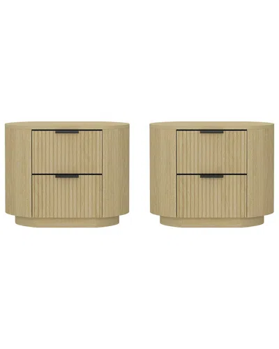 MANHATTAN COMFORT MANHATTAN COMFORT OLIVIA MODERN NIGHTSTAND WITH 2 DRAWERS
