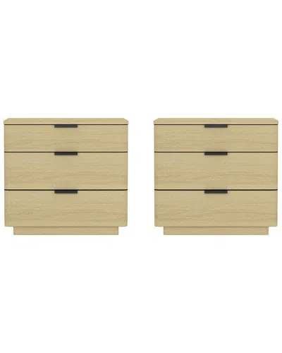 MANHATTAN COMFORT MANHATTAN COMFORT PAYTON MODERN NIGHTSTAND WITH 3 DRAWERS