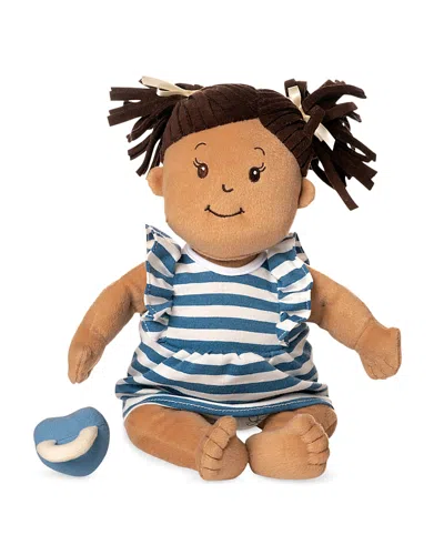 MANHATTAN TOY BABY STELLA BEIGE WITH BROWN HAIR 15 SOFT FIRST BABY DOLL - AGES 12 MONTHS+