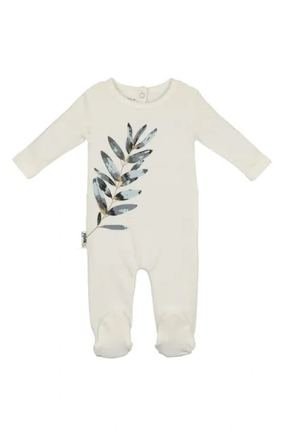 MANIERE MANIÈRE WATERCOLOR LEAVES COTTON BLEND FOOTIE