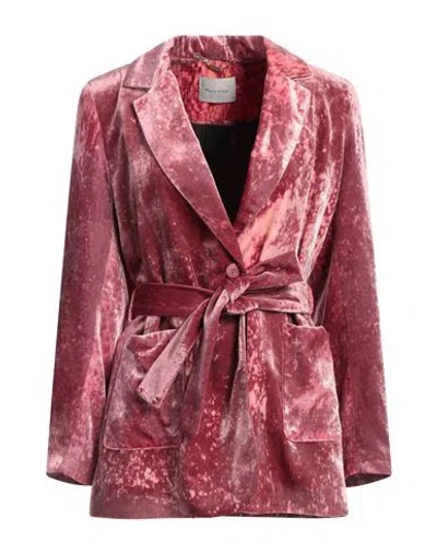 MANILA GRACE MANILA GRACE WOMAN BLAZER ANTIQUE ROSE SIZE 6 VISCOSE, POLYAMIDE