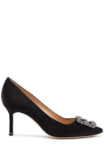 MANOLO BLAHNIK MANOLO BLAHNIK HANGISI 75 SILK-SATIN PUMPS