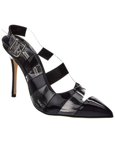 MANOLO BLAHNIK MANOLO BLAHNIK LIXRA 100 VINYL & PATENT PUMP