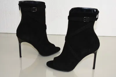 MANOLO BLAHNIK NEU MANOLO BLAHNIK M-BASELLA 105 STIEFEL WILDLEDER SCHWARZ SCHUHE 37 40 41.5