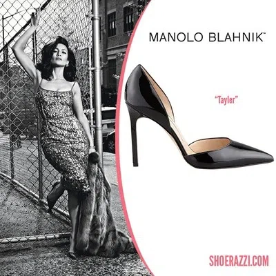 MANOLO BLAHNIK MANOLO BLAHNIK TAYLER 105 BLACK PATENT HEELS PUMPS DORSAY SHOES 40 40.5 41