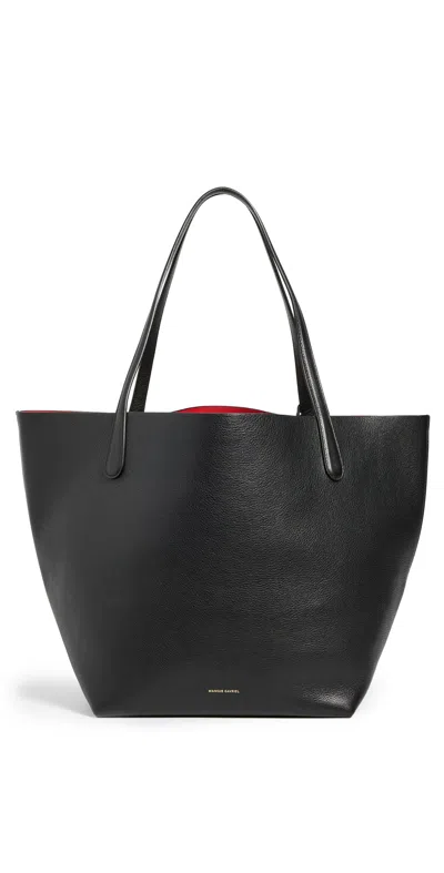 MANSUR GAVRIEL EVERYDAY SOFT TOTE BLACK/FLAMMA
